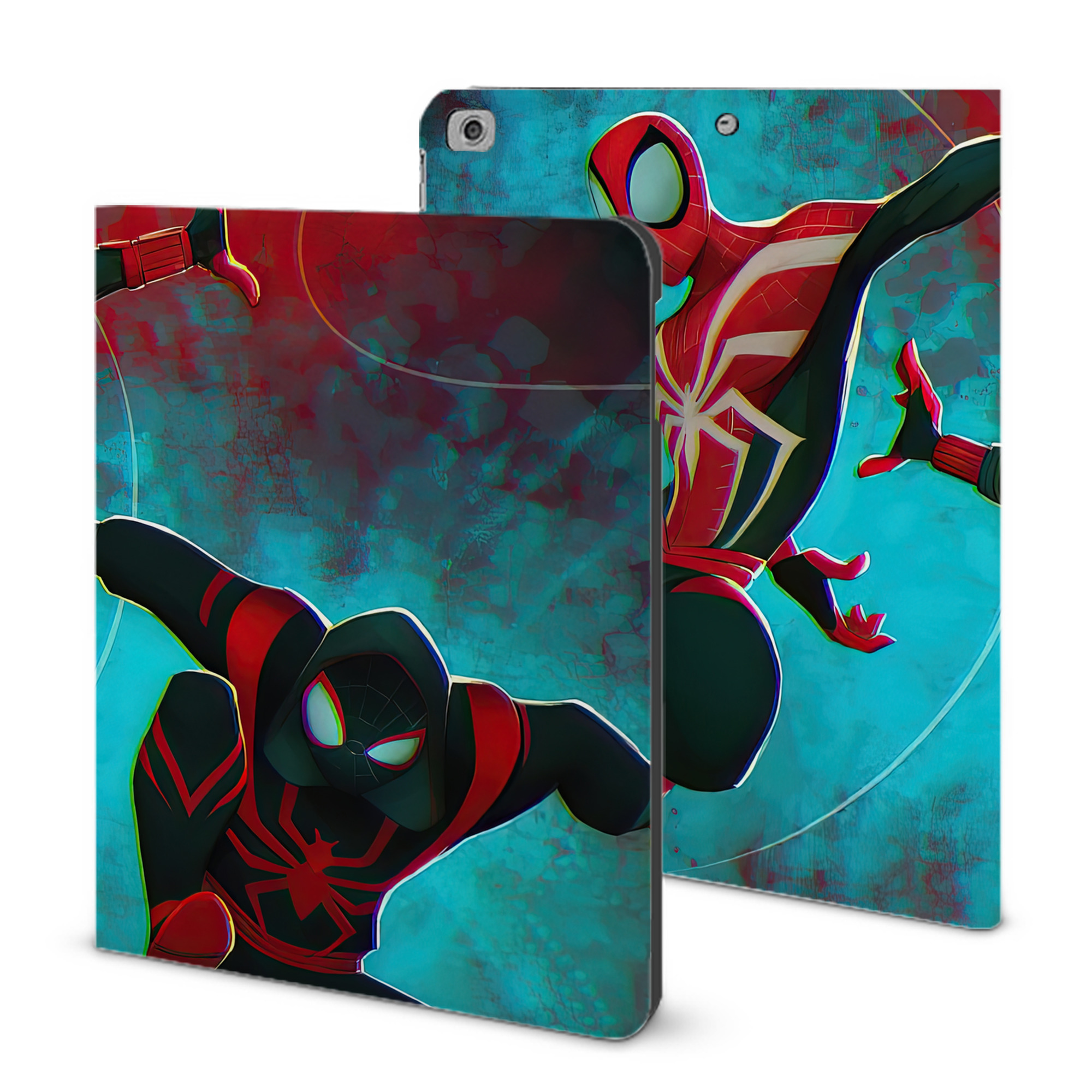 （画像用） Spider Man スパイダーマン IPad ケース ブック型 PUレザー TPU 耐衝撃 軽量 薄型 ペン収納なし 全面保護 IPad 各モデル対応